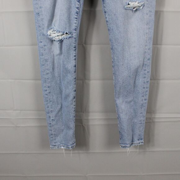 Agolde Jeans Womens 26 Sophie Ripped Skinny Ankle Distressed Light Wash Grunge - Picture 7 of 16